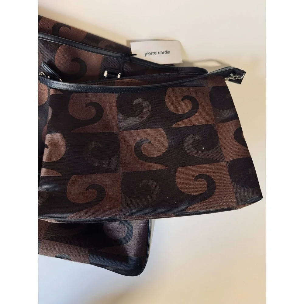 Pierre Cardin Tote And Clutch 2pc Set Brown New With Tags NWT